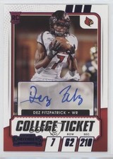 2021 Contenders Draft Picks College Game Ticket Purple Dez Fitzpatrick Auto 5po