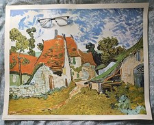 Auvers Street In Auvers Chromolithographie Druck 600mm&times;450mm Vincent Van Gogh