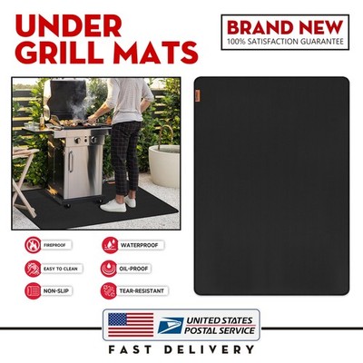 76''x51'' Fireproof Under Grill Mat Outdoor Patio Lawn Deck Fire Resistant Pad US