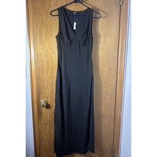 Madewell The Ariana Midi Dress Sleeveless True Black Size 2 NWT