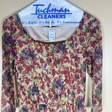 American Rag Cie Womens Medium Floral Dress 3/4 Sleeve Open Back Boho M