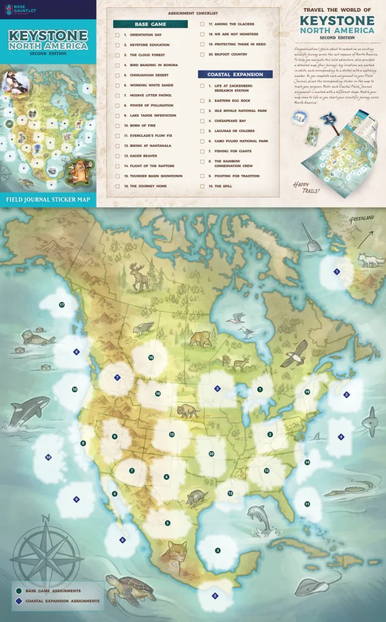 Keystone North America: Field Journal Sticker Map