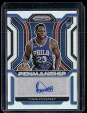 2021-22 Panini Prizm #RP-CBS Charles Bassey Rookie Penmanship Prizms Orange Ice