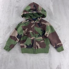 Polo Ralph Lauren Hoodie Youth Size 2T Green Camo Fleece Logo