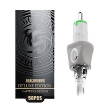 Dragonhawk Glide Extra Smooth Tattoo Needles Cartridges, 50 Count, Designed for