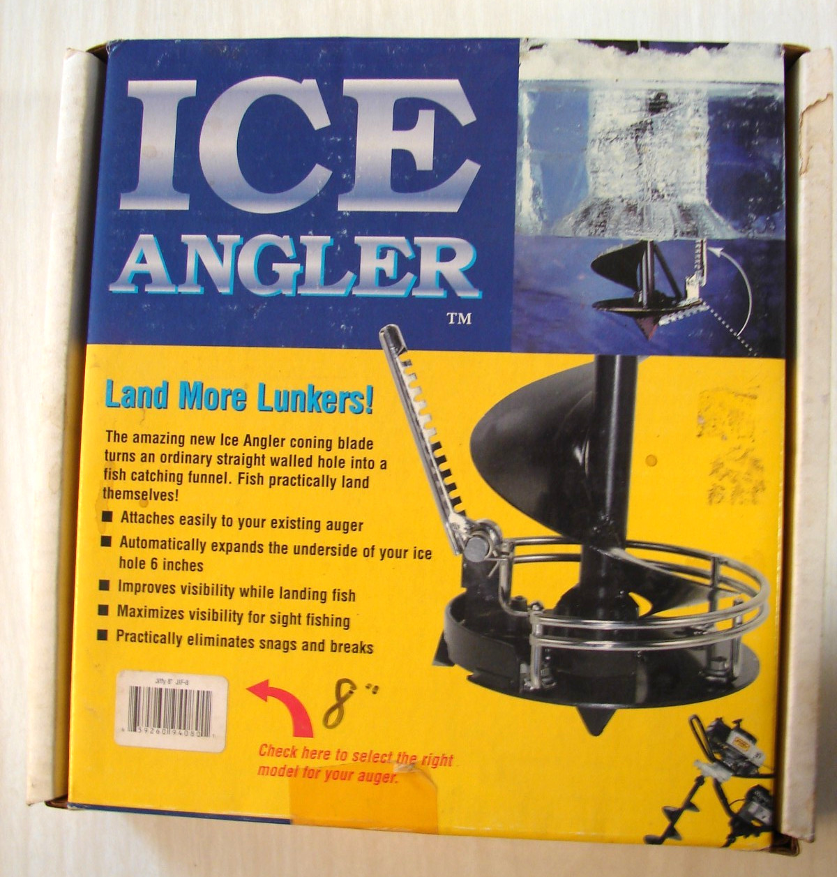 ICE ANGLER FOR 8" JIFFY ICE AUGER MODEL 30 -  ICE FISHING