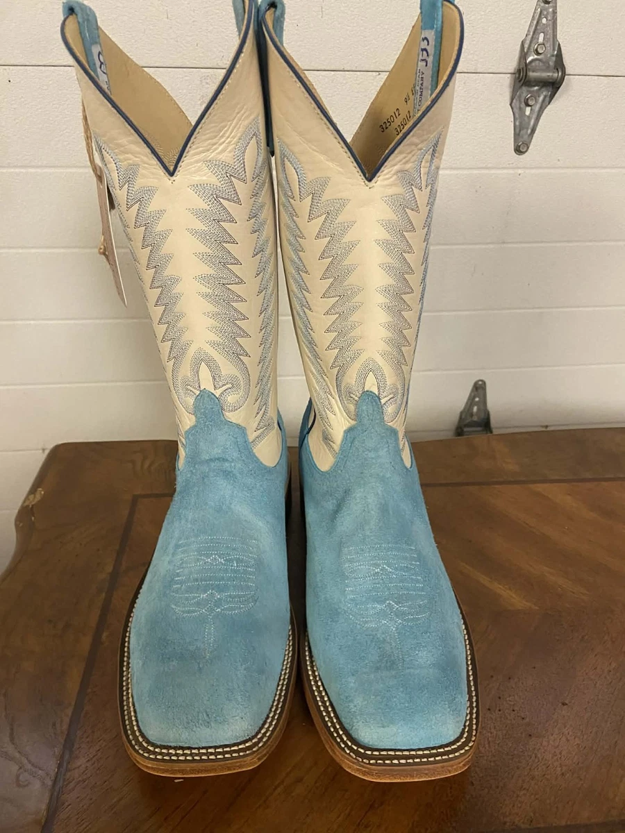 Blue Solid Western Boots for Men for sale | eBay display picture 2