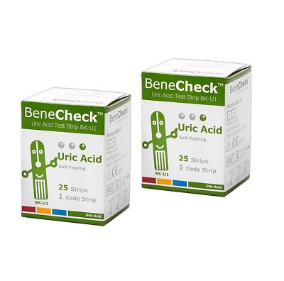 BeneCheck Harnsäure Teststreifen 50 Stück - Zur Verwendung mit dem BeneCheck