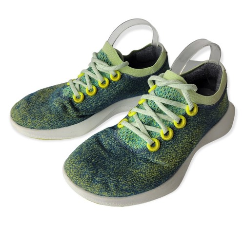 Allbirds Mens Wool Dasher Mizzles Running Shoes Light Green Size 9.5 White Sole
