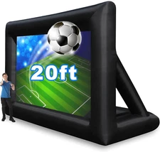 20 Feet Inflatable Outdoor and Indoor Theater Projector Screen - Includes Air Bl