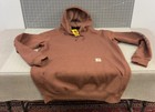 Carhartt Mens Loose Fit Midweight Hoodie M Mocha Heather Graphic Sleeve Logo New