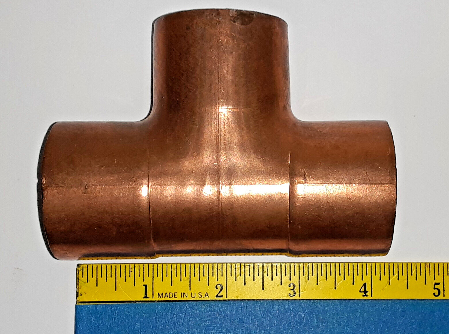 Copper Tee 1-1/2" in x 1-1/2" in x 1-1/2"Sweat Fitting (Mfr. Model 611-11/2)