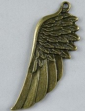 15pcs Bronze Color Angel Wing Charms Pendants Jewelry DIY 58x22x2.5mm 9672-2