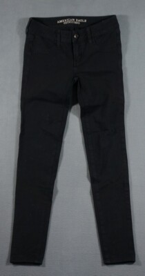 TH16403 **AMERICAN EAGLE** SLIM FIT WOMENS JEANS sz2 BLACK
