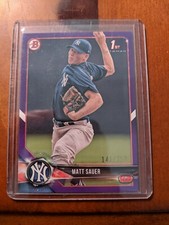2018 Bowman Paper 1st Bowman Matt Sauer Purple Parallel /250 Yankees New-York