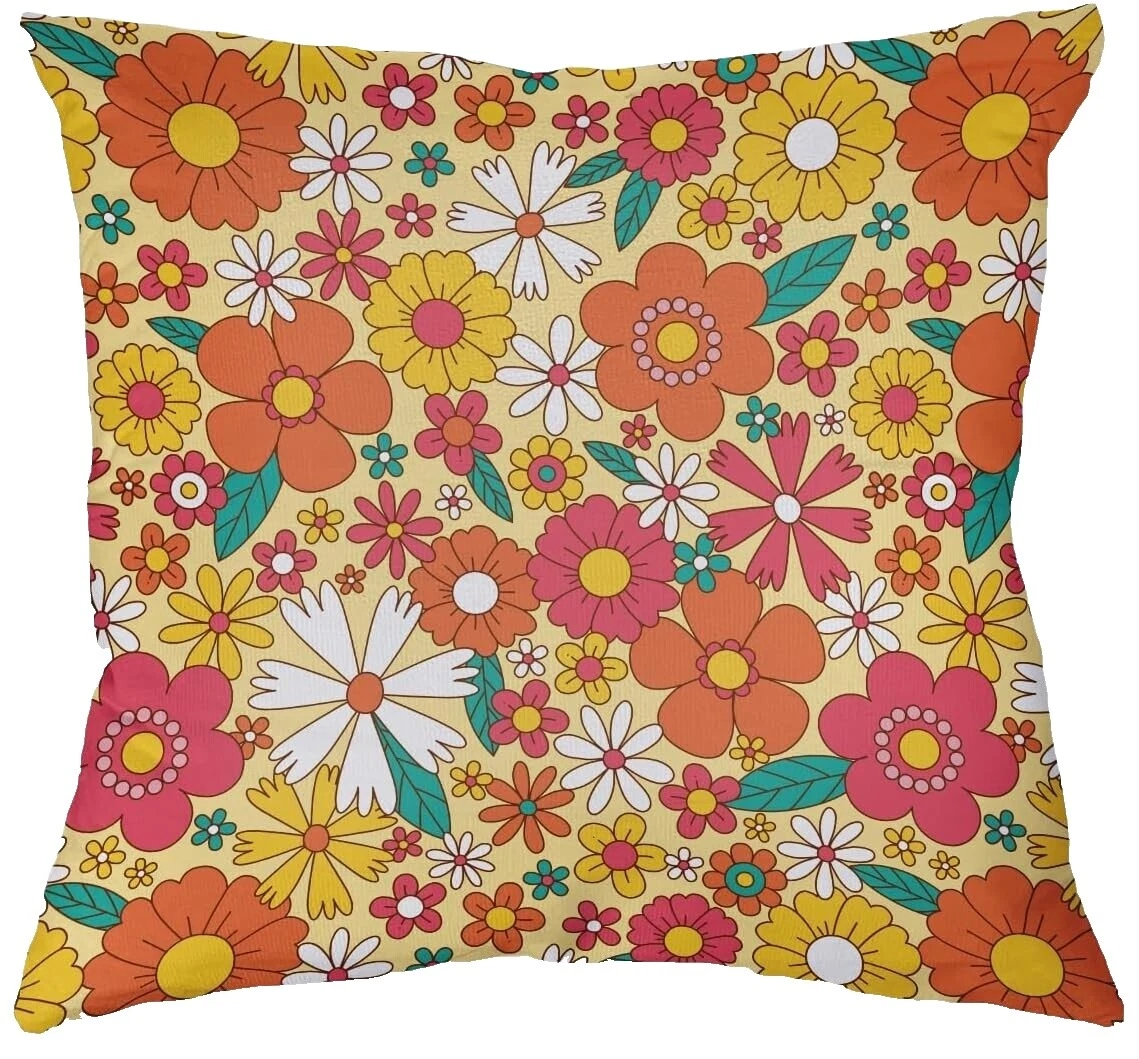 Flowers Vintage/Retro Pillow Covers