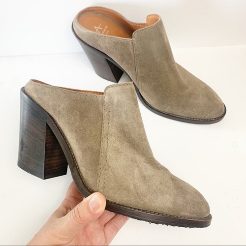 Aquatalia Libby Brush Suede Mules Taupe Size 9.5 | eBay