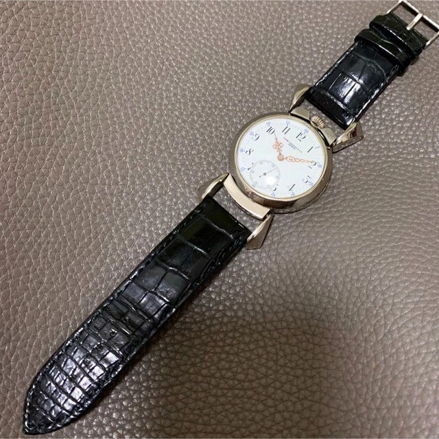 Reloj Pulsera PATEK PHILIPPE Bolsillo Personalizado Finales 1800 Vintage Esqueleto Trasero