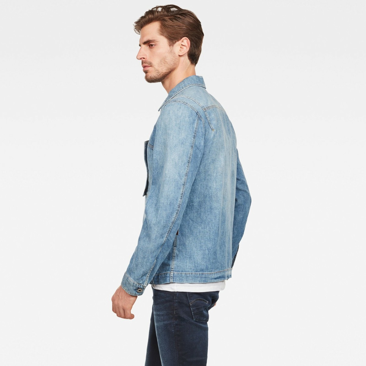 New G-Star Raw Scutar Utility Denim Overshirt Shirt Jacket