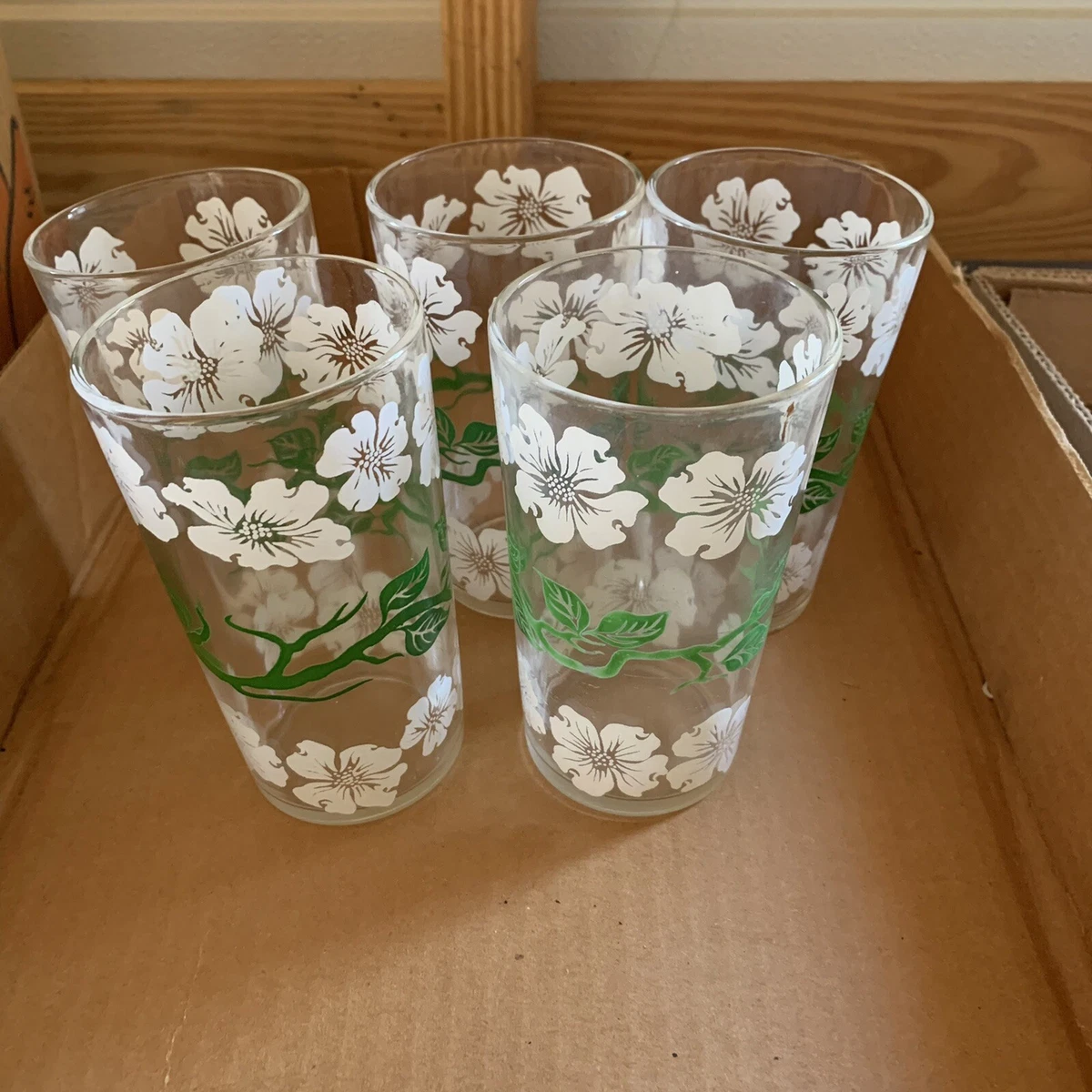 Glass Tumbler | White Floral