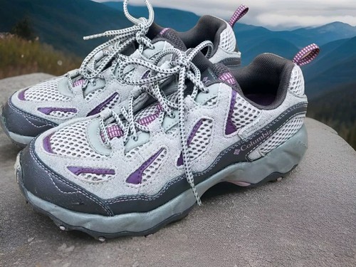 Columbia Shoes Womens 7.5 Storm Hiking Sneakers BL 3564-221 Brown Purple Mesh