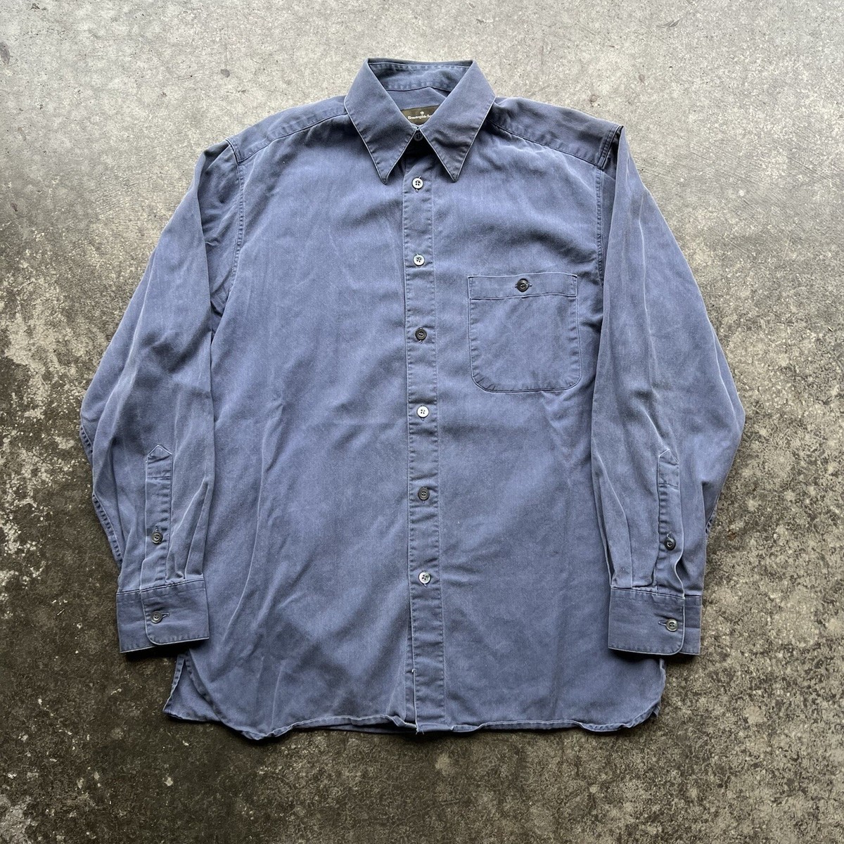 ermenegildo Zegna Button Down Cotton Rayon Blend Longsleeve Mens