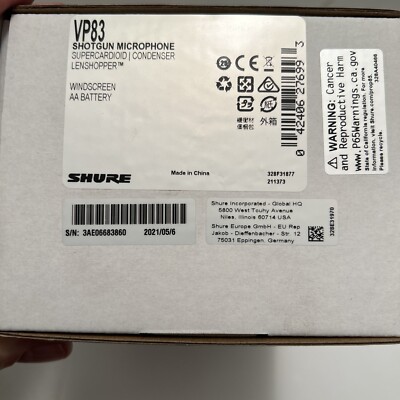 Shure VP83 LensHopper Camera-Mounted Condenser Microphone for sale