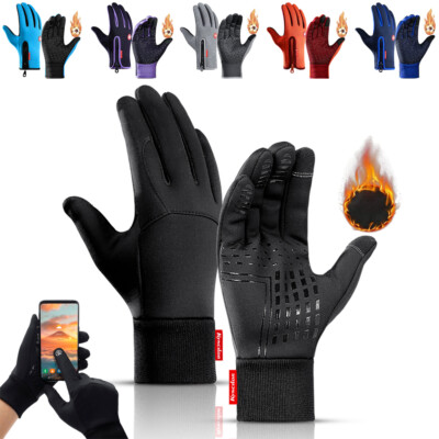 Winter Gloves Full Finger Touch Screen Windproof Waterproof Gloves for Men Women