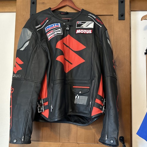 Authentic Icon Victory Suzuki Leather Jacket armored xxl GSX-R motorcycle