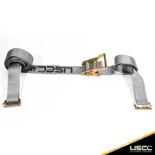 US Cargo Control 2 Inch x 16 Foot Gray E Track Ratchet Strap