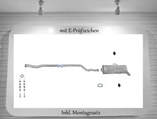 Auspuffanlage Peugeot 106 1.1 1.4 44/55KW Auspuff Endtopf Mittelrohr Montagesatz