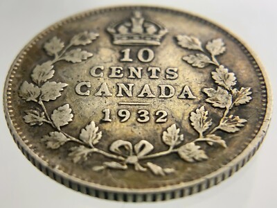 1932 Canada 10 Cents Silver Dime Circulated Coin Y549 | eBay