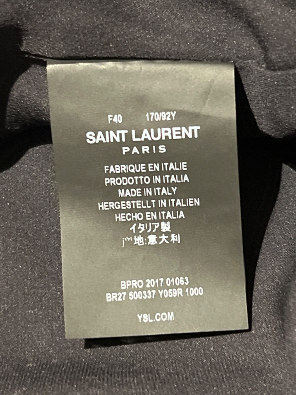 Canotta Saint Laurent METALLIC IMPREZIOSITA $3490