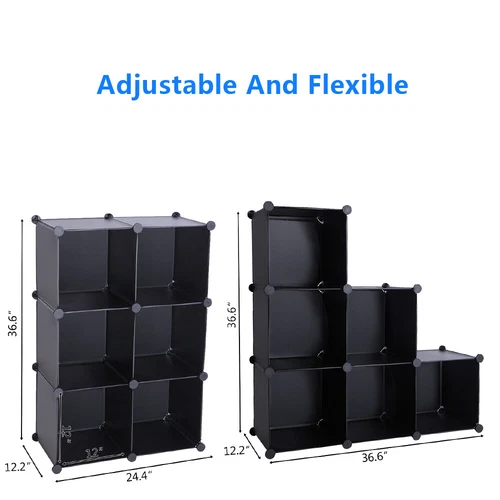 6-Cube Closet Organizer Storage Shelves Cubes Organizer DIY Closet Cabinet New - Picture 3 of 15