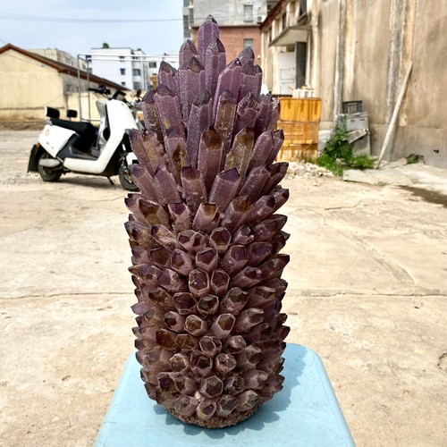 35.89LB New Find purple Phantom Quartz Crystal Cluster Mineral Specimen Healing - Picture 7 of 14
