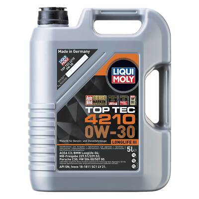 Motoröl Top Tec 4210 0W-30 LIQUI MOLY 5 Liter für Skoda Volvo VW Smart Subaru