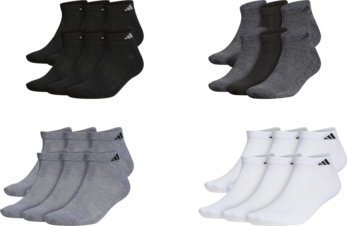 adidas Men's Athletic Cushioned Low Cut Socks (6 Pairs) | eBay