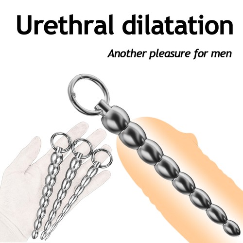 Male Dilator Beads Urethral Plug Sounding Penis Plug Sound Stainless Steel S/M/L - Picture 2 of 11