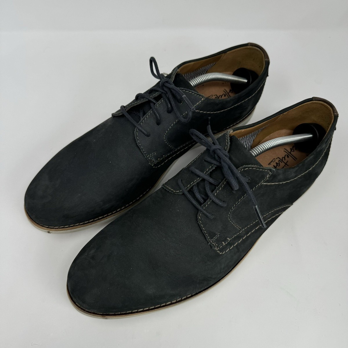 Men\'s Shoes Clarks UN ELOTT LACE Plain Toe Oxfords NAVY NUBUCK Size 12 Amazon.com | Clarks Men main image 2
