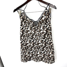 Victoria  s Secret Lingerie Babydoll Cami Medium Leopard Halter Cheetah Y2k Boho