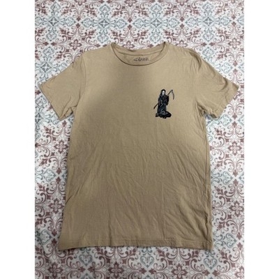 Taco Tuesday Grim Reaper Graphic T-Shirt Tan Khaki Mens Medium Mountain Moon