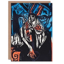 Ernst Ludwig Kirchner Art Card The Agonies of Love Blank Greeting Card