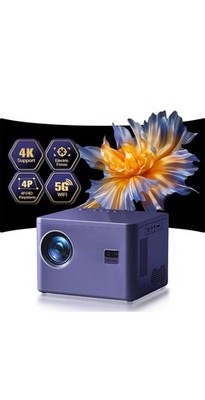 Beamer 4K [Elektrischer Fokus & 6D/4P Trapezkorrektur & Zoom], 20000L Native 108