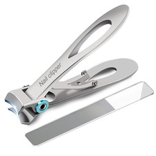 Nail Clippers Set For Thick Nails - Ultra Wide Jaw Fingernail & Toenail Cutter