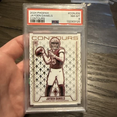 2024 Panini Phoenix - Contours Jayden Daniels #CON-JDS (RC) PSA 8