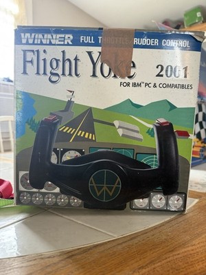 Vintage Virtual Pilot Pro Yoke Flight Simulator PC Controller