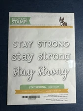 NEW! Simon Says Stamp-STAY STRONG WORD DIE - 3 Fonts ~ 3 3/4"