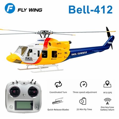 Fly Wing Bell-412 M10GPS 10CH ACE Flugsteuerung 470-Class RC RTF Hubschrauber
