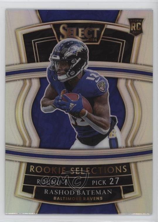 2021 Panini Select Rookie Selections Silver Prizm Rashod Bateman #RS-13 0wp8