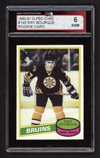 1980-81 OPC #140 RAY BOURQUE ROOKIE CARD KSA 6 EX-NM